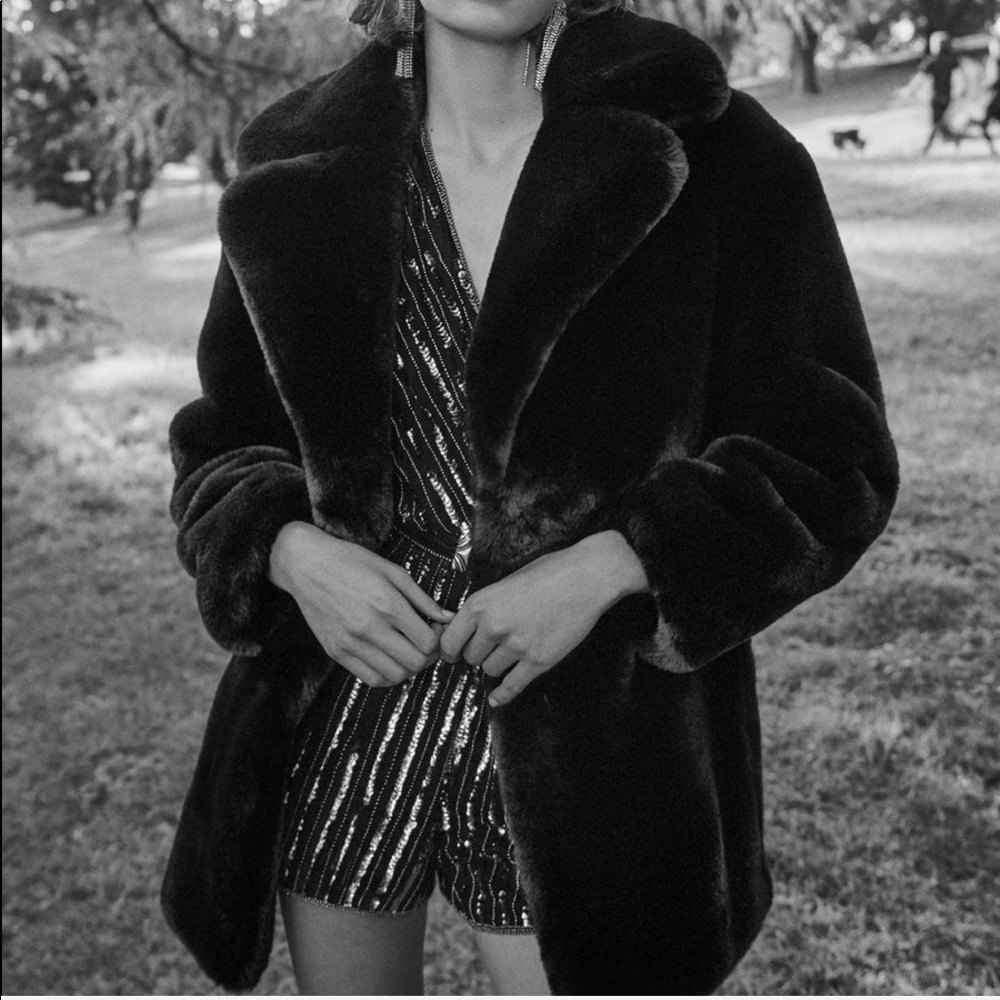Faux fur coat